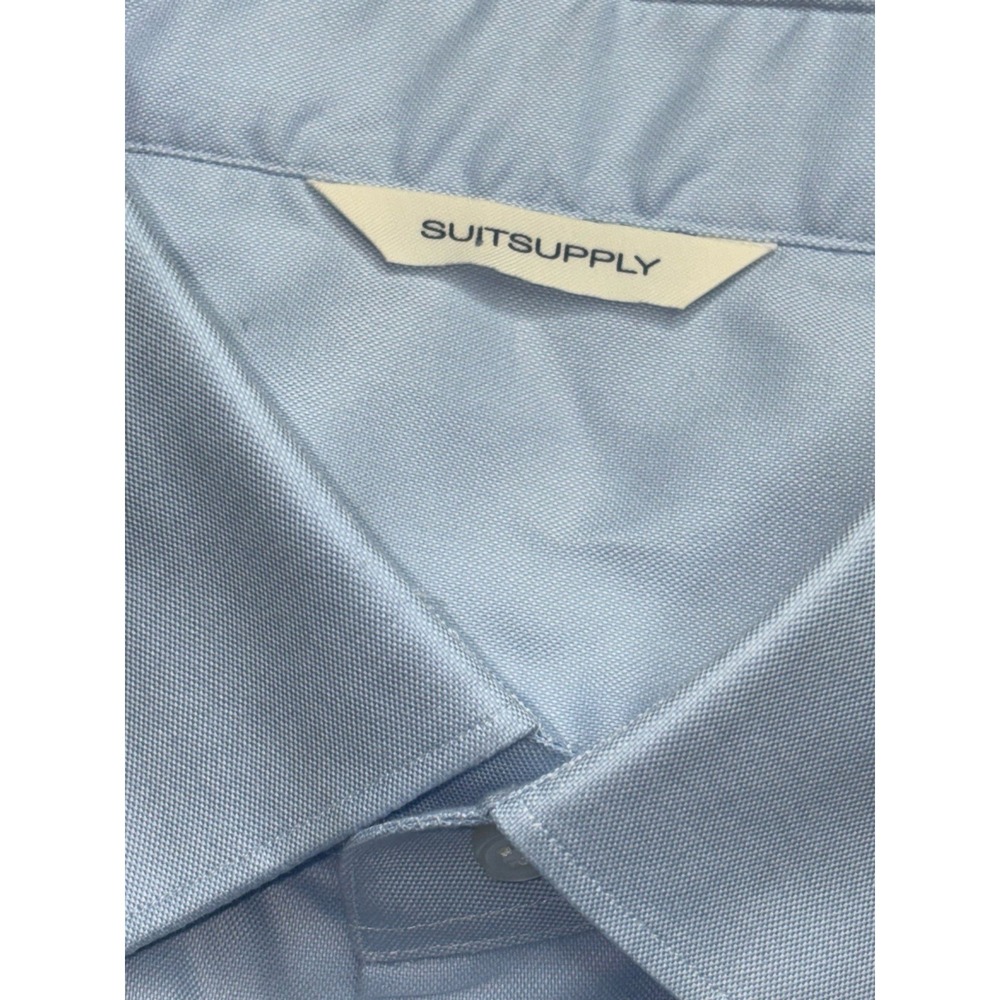 SuitSupply French Cuff‎ Long Sleeve Button Up Dress Shirt Mens XL - Picture 4 of 8